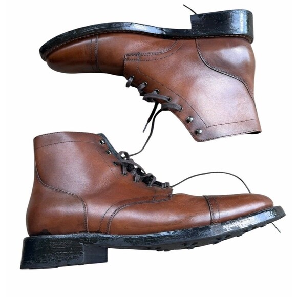 Thursday Boot Co Leather Brandy Captain Cap Toe Boots Men\'s 15 Chestnut Brown main image 12